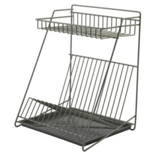 Suszarka do naczyń 2-poziomowa 30cm szara